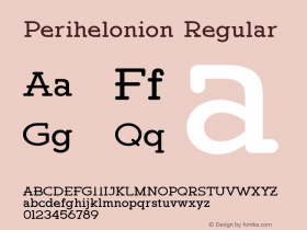 Perihelonion Version 1.00;October 7, 2020;FontCreator 11.5.0.2430 64-bit图片样张
