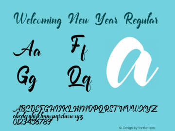 Welcoming New Year Version 1.00;January 4, 2021;FontCreator 12.0.0.2545 64-bit图片样张