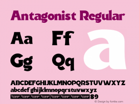 Antagonist Version 1.00;April 26, 2021;FontCreator 11.5.0.2430 64-bit图片样张