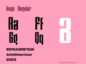 lingo Regular Version 1.0 Font Sample