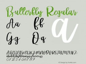 Butterfly Version 1.016;Fontself Maker 3.5.4图片样张