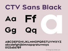 CTVSans Black Version 1.000;PS 1.0;hotconv 1.0.88;makeotf.lib2.5.647800图片样张