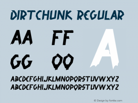 Dirtchunk Version 1.00;February 7, 2021;FontCreator 13.0.0.2683 64-bit图片样张