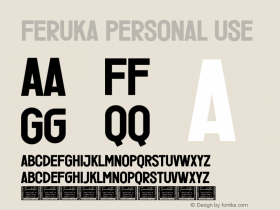 Feruka Personal Use Version 1.002;Fontself Maker 3.5.4图片样张