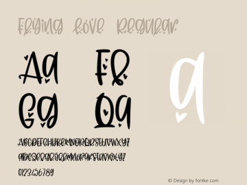 Flying Love Version 1.00;November 5, 2020;FontCreator 12.0.0.2567 64-bit图片样张