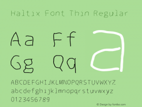 Haltix Font Thin 1.0图片样张