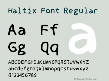 Haltix Font 1.0图片样张