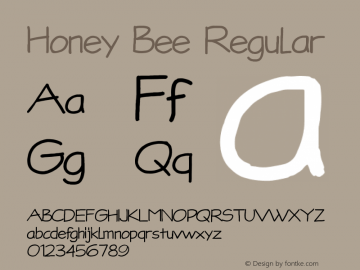 Honey Bee Version 1.005;Fontself Maker 3.5.4图片样张
