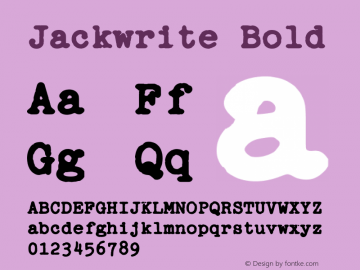 Jackwrite Bold Version 1.0d1e1图片样张