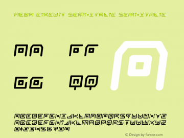 Neon Circuit Semi-Italic Version 1.0; 2021图片样张