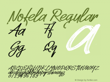 Nofela Script Version 1.000图片样张