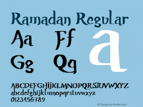 Ramadan Version 1.002;Fontself Maker 3.5.4图片样张