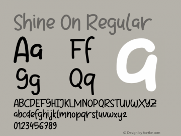 Shine On Version 1.004;Fontself Maker 3.5.4图片样张