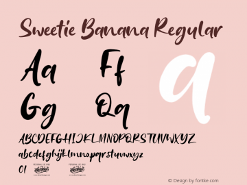 Sweetie Banana Version 1.00;April 8, 2021;FontCreator 13.0.0.2683 64-bit图片样张