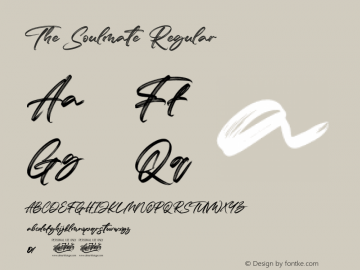 The Soulmate Version 1.00;April 9, 2021;FontCreator 13.0.0.2683 64-bit图片样张