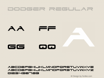 Dodger Regular 1 Font Sample