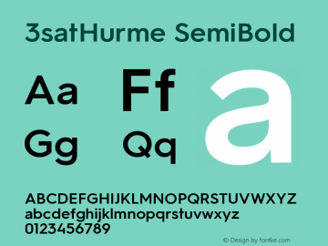 3satHurme SemiBold Version 2.460图片样张