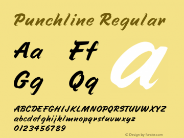 Punchline Regular Altsys Fontographer 3.5  3/20/93图片样张