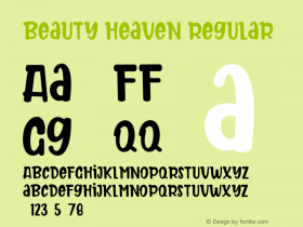 Beauty Heaven Version 1.00;July 13, 2021;FontCreator 11.5.0.2430 64-bit图片样张