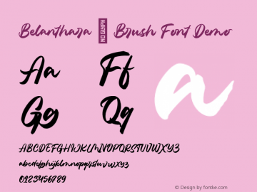 Belanthara - Brush Font Demo Version 1.000;FEAKit 1.0图片样张