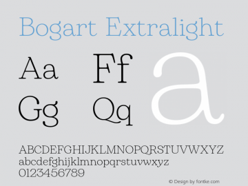 Bogart Extralight Version 1.000图片样张