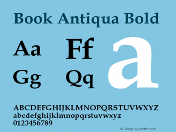 Book Antiqua Bold Version 2.35图片样张