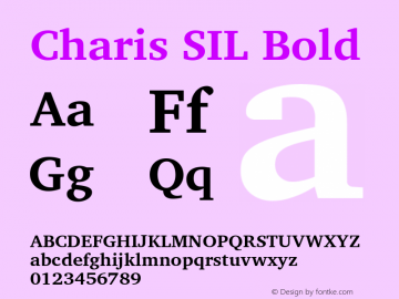 Charis SIL Bold Version 4.104图片样张