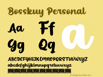 Bosskuy Personal Version 1.001;Fontself Maker 3.5.4图片样张