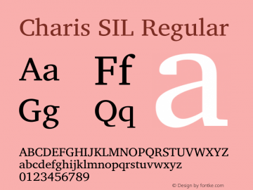 Charis SIL Regular Version 4.104图片样张