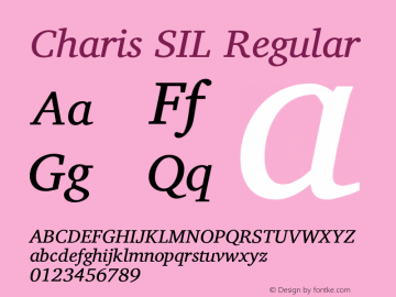 Charis SIL Regular Version 4.104图片样张