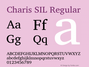 Charis SIL Regular Version 4.100图片样张