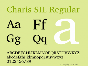 Charis SIL Regular Version 4.106图片样张