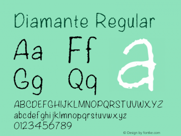 Diamante Version 1.010;Fontself Maker 3.5.4图片样张