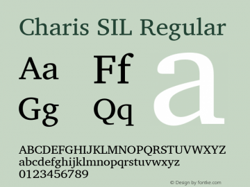 Charis SIL Regular Version 4.114图片样张