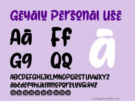 Geyalu Personal Use Version 1.005;Fontself Maker 3.5.7图片样张