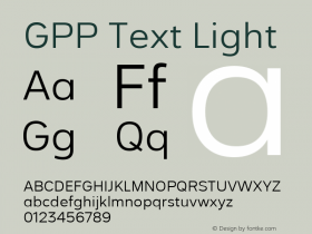 GPP Text Light Version 1.000图片样张