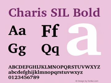 Charis SIL Bold Version 4.104图片样张