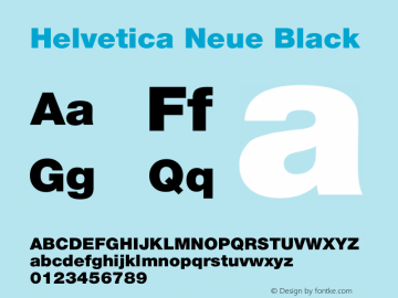 Helvetica Neue Black 001.000图片样张