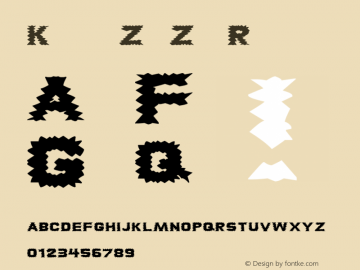 Klasky ZigZag Version 1.00;January 21, 2020;FontCreator 12.0.0.2552 64-bit图片样张