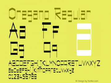 Oregano Version 1.060;Fontself Maker 3.5.4图片样张