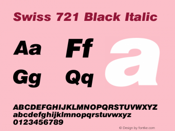 Swiss 721 Black Italic mfgpctt-v1.52 Monday, January 25, 1993 11:40:09 am (EST)图片样张