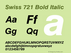Swiss 721 Bold Italic mfgpctt-v1.50 Thursday, December 24, 1992 10:36:54 am (EST)图片样张