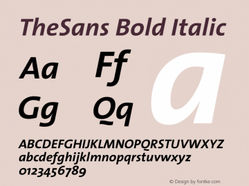 TheSans Bold Italic Version 1.0图片样张
