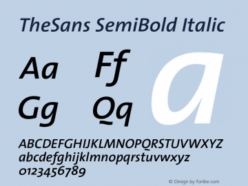 TheSans SemiBold Italic 1.0图片样张