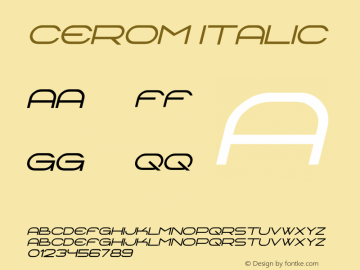 CEROM Italic Version 1.00;September 30, 2021;FontCreator 13.0.0.2683 32-bit图片样张