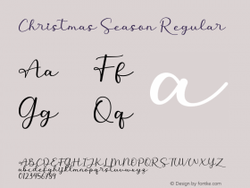 Christmas Season Version 1.00;October 4, 2021;FontCreator 13.0.0.2683 64-bit图片样张