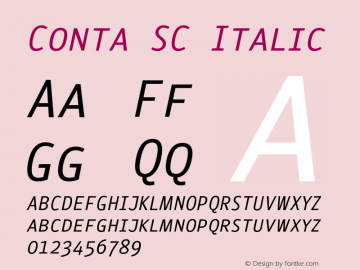 Conta SC Italic Version 2.002图片样张