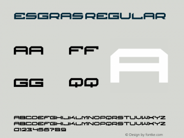 esgras Version 1.00;October 12, 2021;FontCreator 13.0.0.2683 32-bit图片样张