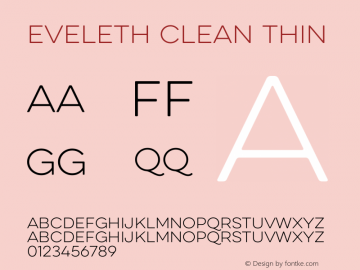 Eveleth Clean Thin Version 1.00图片样张