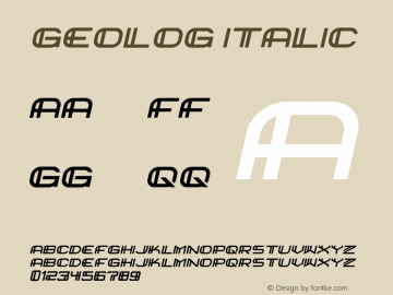 geolog Italic Version 1.00;October 24, 2021;FontCreator 13.0.0.2683 32-bit图片样张